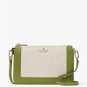 NWA Kate Spade Kelp Forest Lena Canvas Colorblock Double Compartment Crossbody